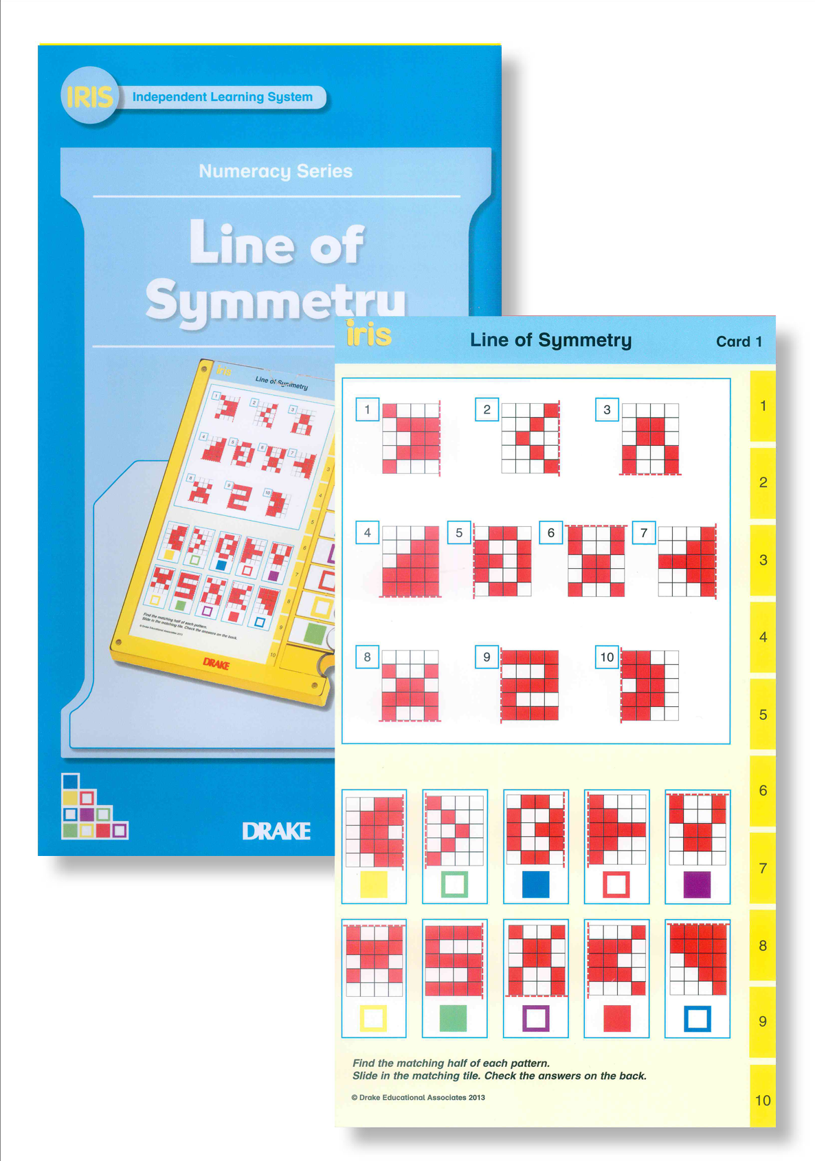 Iris Study Cards: Early Numeracy Year 3 - Line of Symmetry